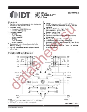 IDT7027L20PFGI datasheet  